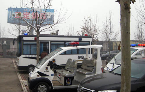 躍迪流動警務室警用巡邏車正定新區配備現場