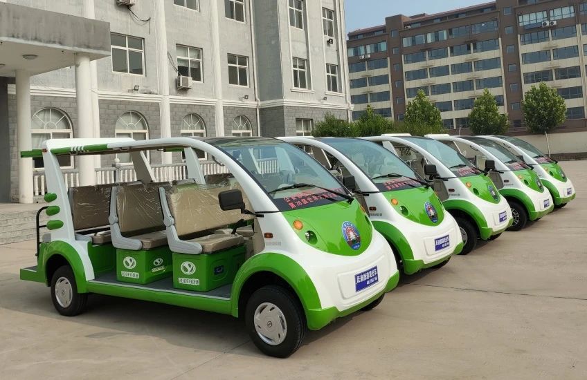 零排放 低噪音丨躍迪集團新能源觀光車發往江蘇